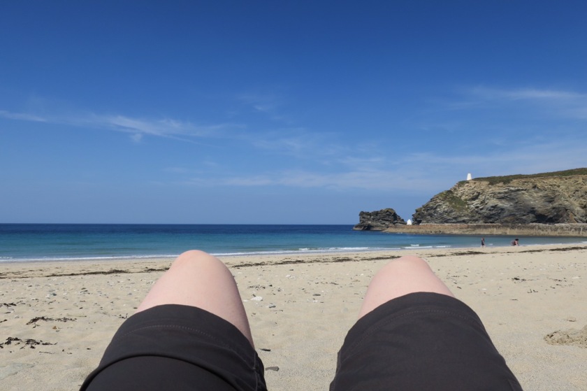 Knees on the beach!